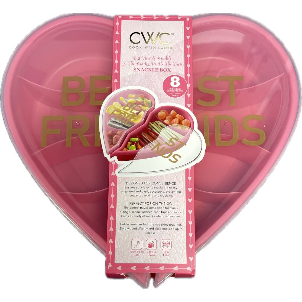 Valentines BEST FRIENDS Snackle Box CWC PINK Target NEW Storage container Heart